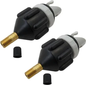 2Pcs Inflatable Boat SUP Pump Adapter, Premium Conventional Air Adapter, Sturdy SUP Air Adapter, Inflation and Strong Sealing SUP Pump Adapter, for Inflatable Boat, Paddleboard, Kayak, Black
