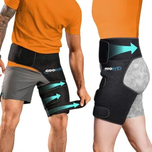 5-in-1 Hip Brace for Women & Men Sciatica Pain Relief Brace - Adjustable Groin, Thigh, Hamstring Compression Wrap - Comfortable Support for Muscle Recovery, Mobility, Hip Pain Relief