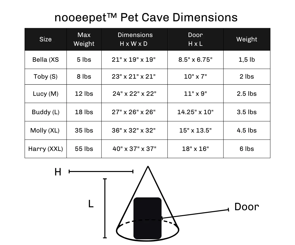 Bella Pet Cave (XS) Gray