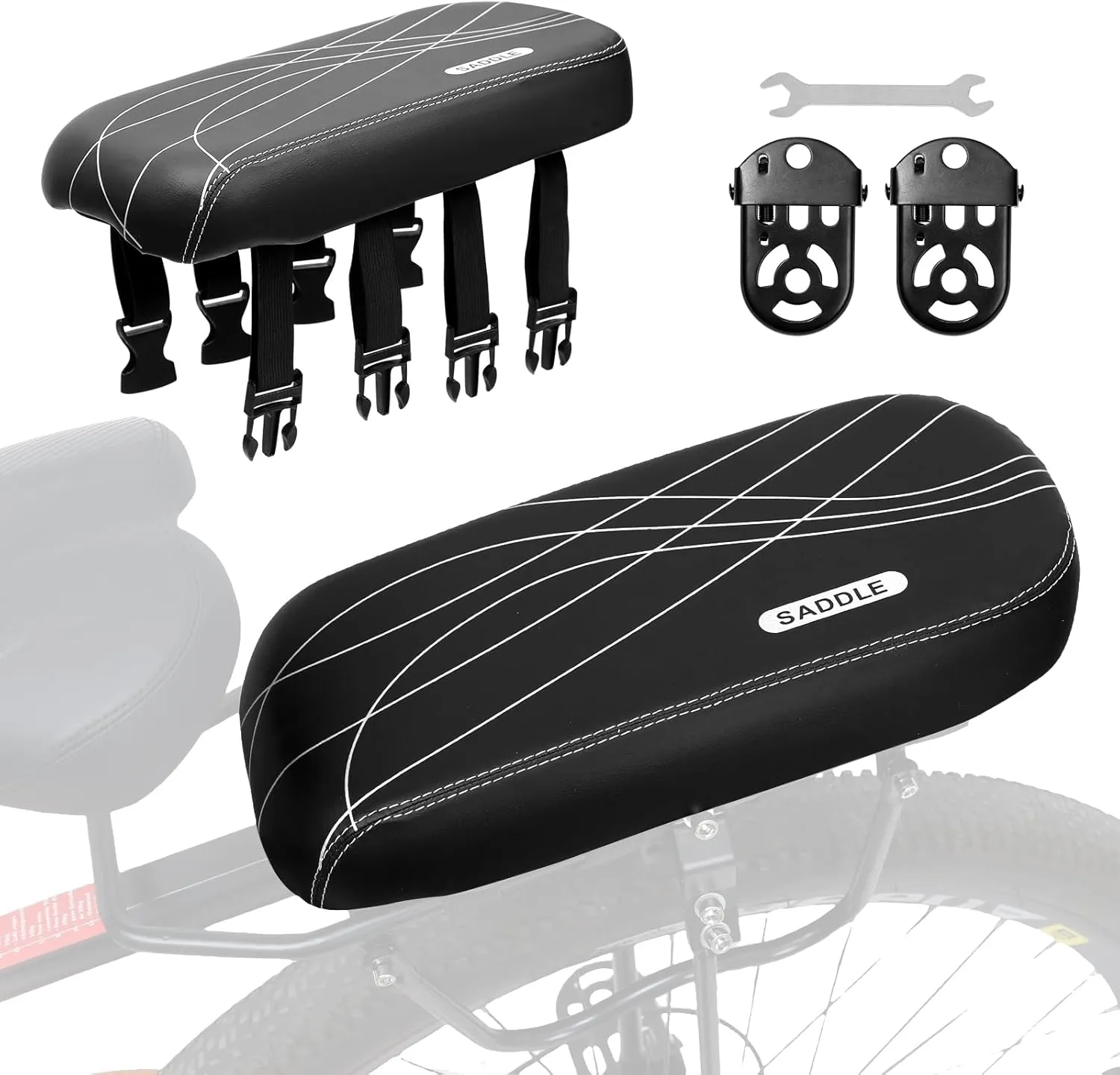 Bicycle Manned Cushion Bike Rear Seat Child Bike Seat Bike Back Shelf Seat Cushion Bike Rear Cushion Bike Rear Saddle Mountain Bike Carrier Children Back Seat