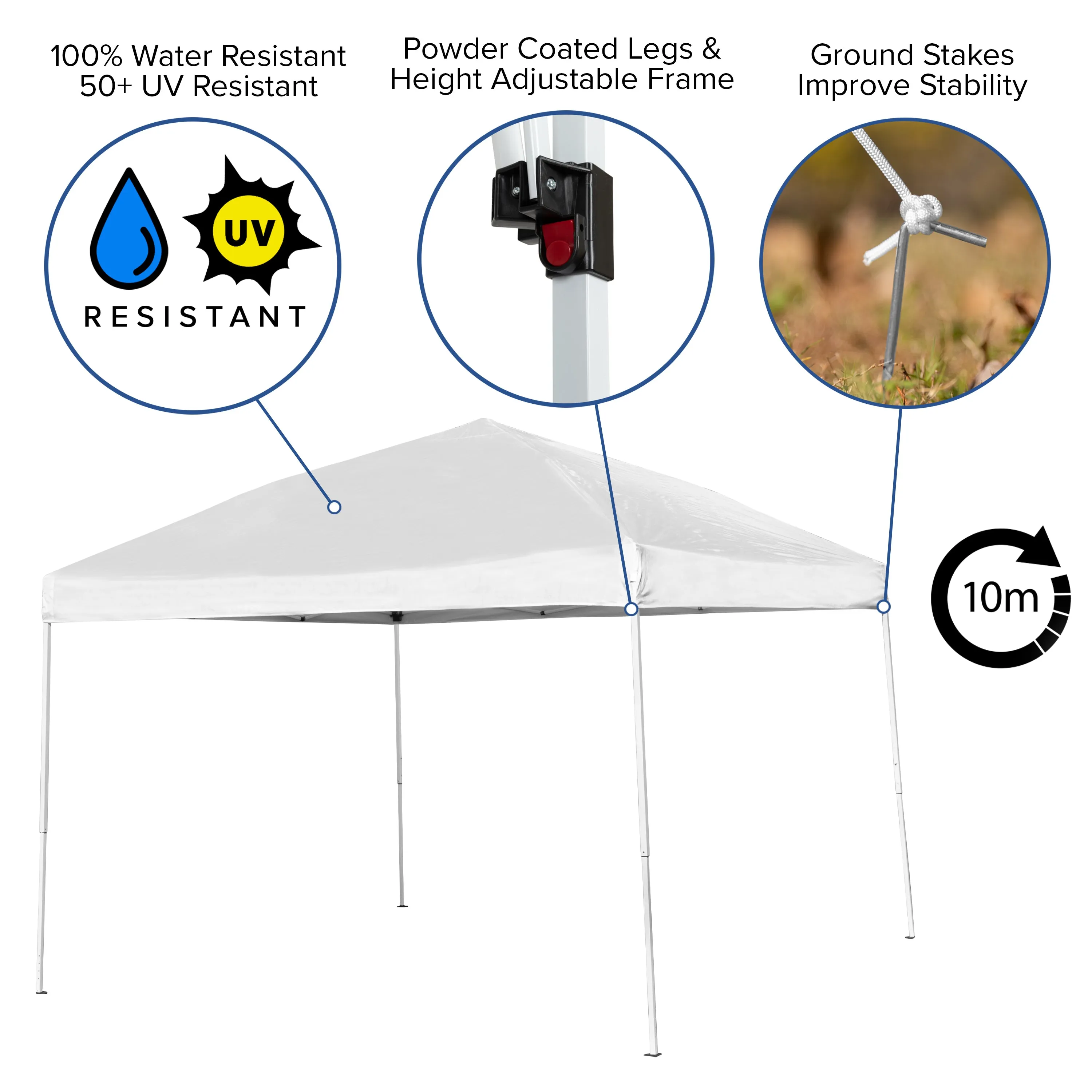 Canopy Tent,Table & 4 Chairs JJ-GZ10183Z-4LEL3-WHWH-GG