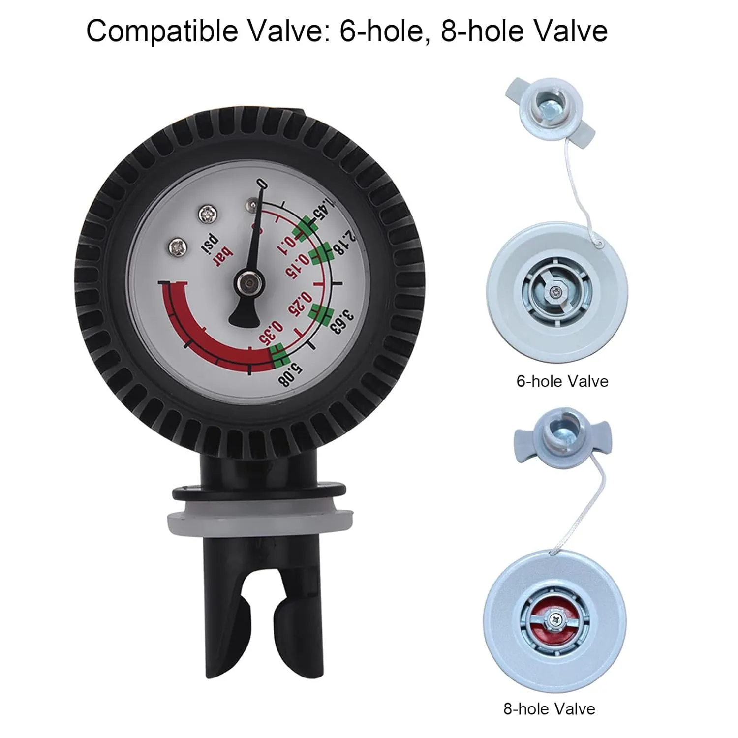 Dilwe Inflatable Boat Barometer,Portable Nylon Boat Air Pressure Barometer for Inflatable Boat Kayak Raft Surfing
