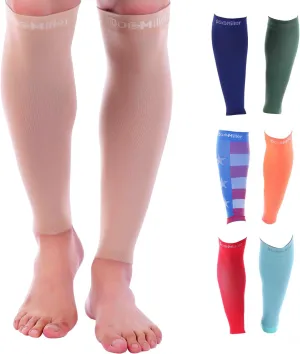 Doc Miller Compression Calf Sleeve for Men & Women, Premium Medical Grade, 20-30mmHg Graduated, Shin Splints, 1 Pair