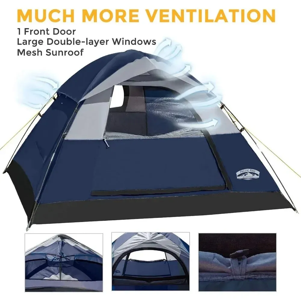 Easy Setup for Camp Outdoor Naturehike Tent 4/6 Person Family Dome Tent with Removable Rain Fly Cool Camping Gear