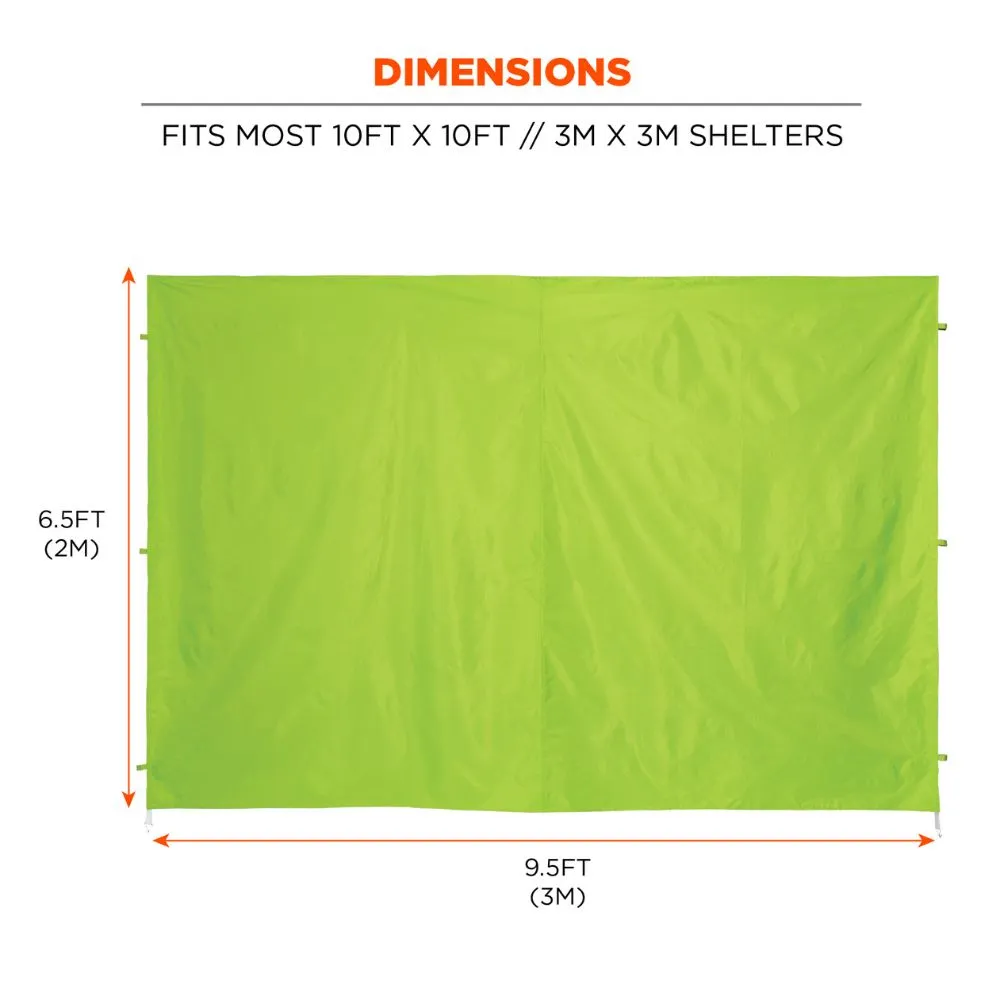 Ergodyne 12984 #6054 Lime Pop-Up Tent Sidewall Kit - 10ft x 10ft