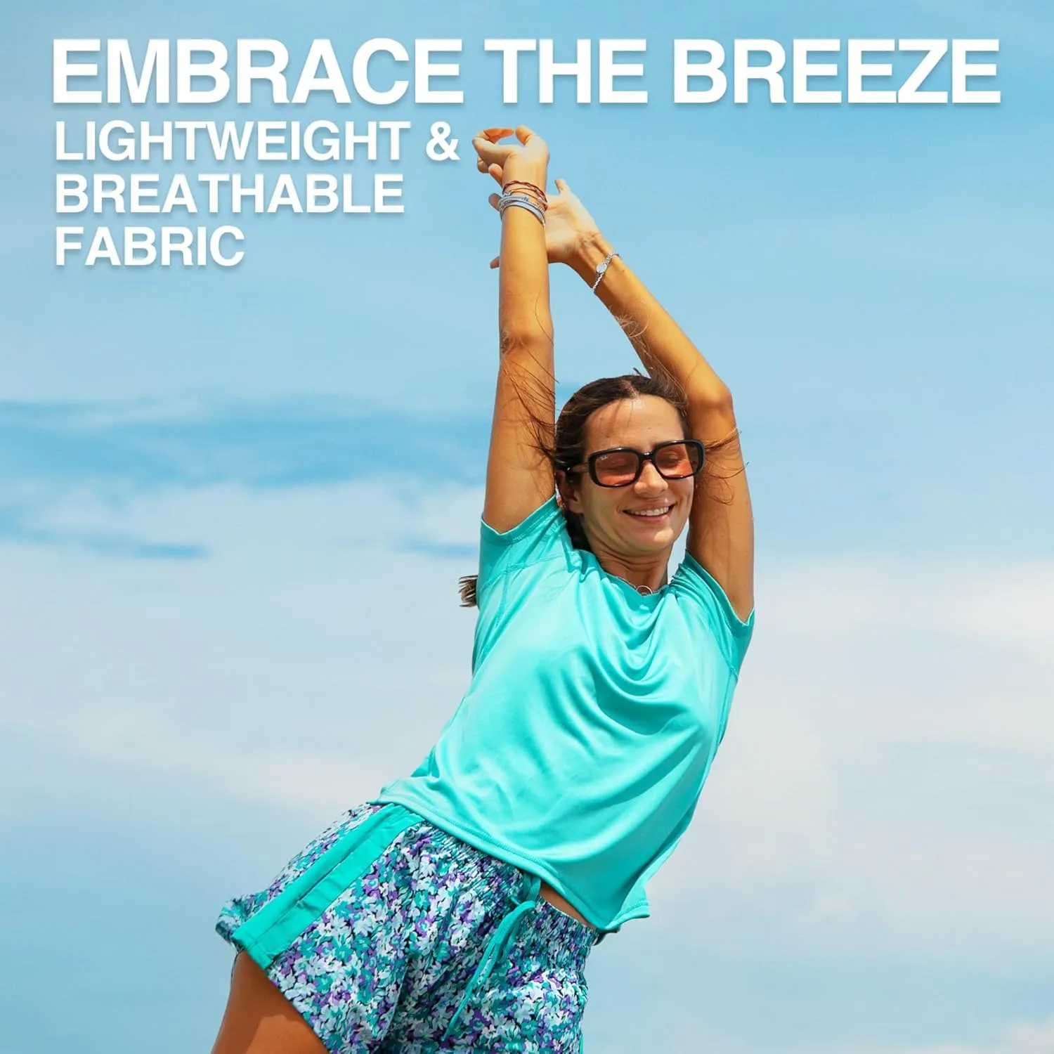 Kanu Surf Women's Plus-Size Solid UPF 50  Swim Shirt Rashguard