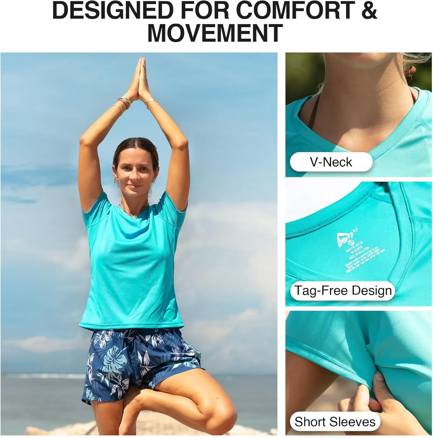 Kanu Surf Women's Plus-Size Solid UPF 50  Swim Shirt Rashguard