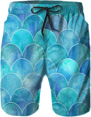 Mens Swim Trunks with Mesh Lining,9 Inch Quick Dry Board Shorts Bathing Suit Swimsuit Beach Pants Swimwear