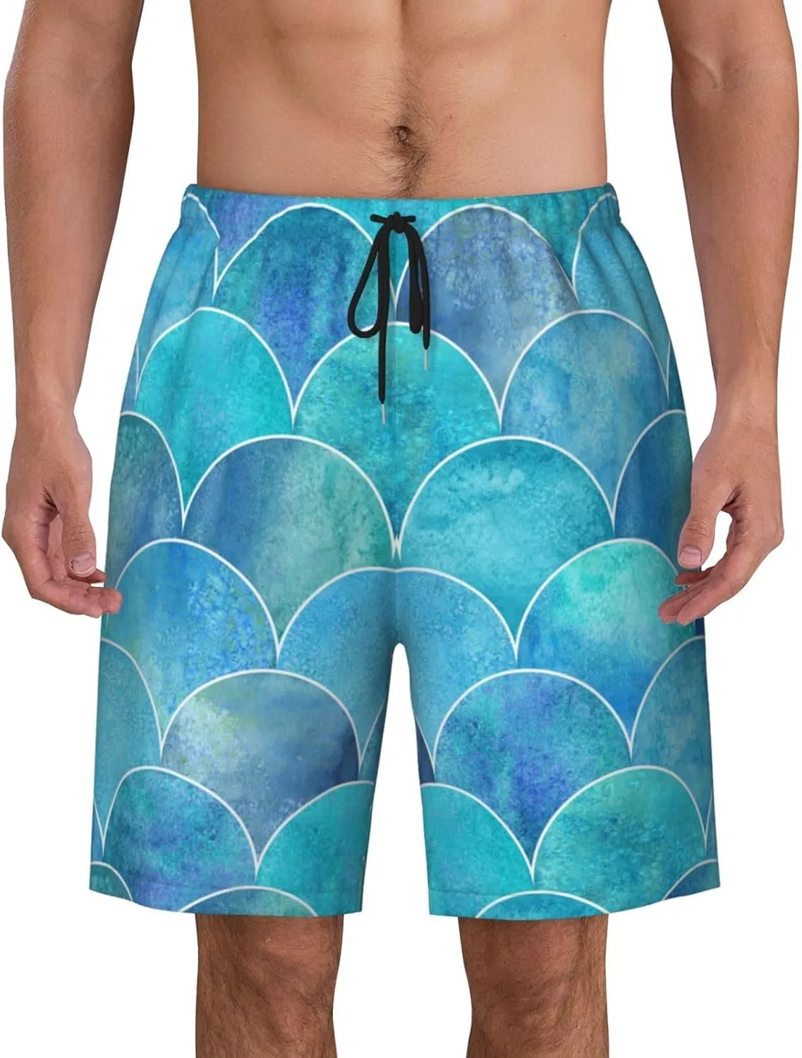 Mens Swim Trunks with Mesh Lining,9 Inch Quick Dry Board Shorts Bathing Suit Swimsuit Beach Pants Swimwear