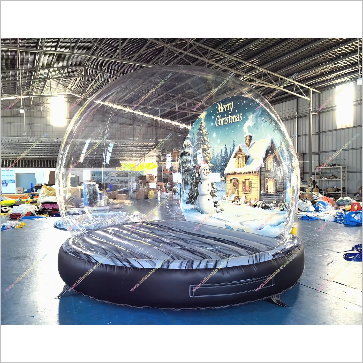 Merry Christmas Snow Globe Inflatable Indoor Park Custom Snow Globe Clear Igloo Tent For Backyard Party