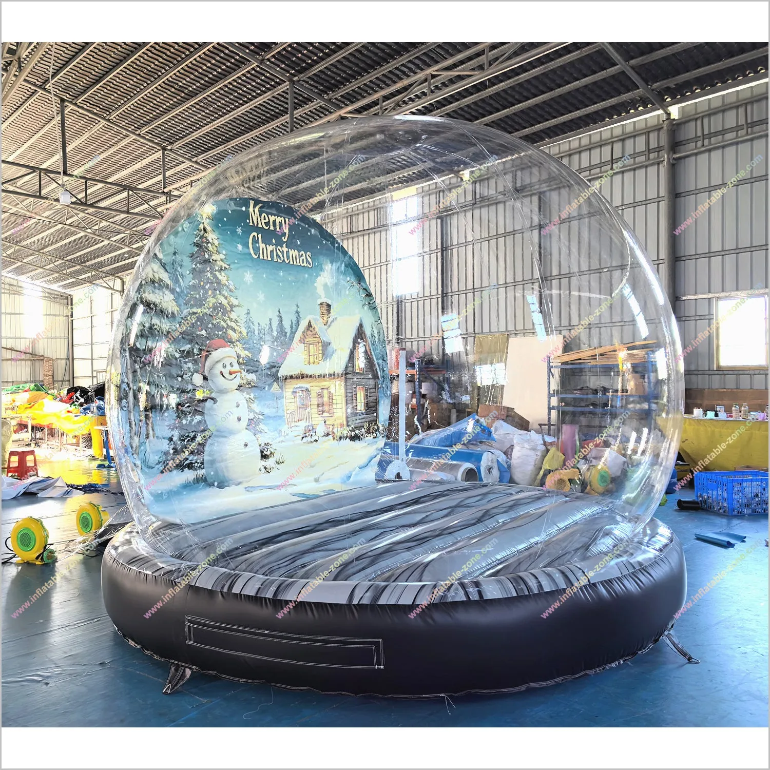 Merry Christmas Snow Globe Inflatable Indoor Park Custom Snow Globe Clear Igloo Tent For Backyard Party