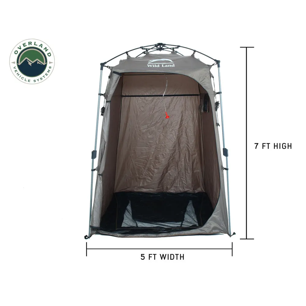 Overland Vehicle Tents - Wild Land Portable Privacy Room with Shower, Retractable Floor, & Amenity Pouches