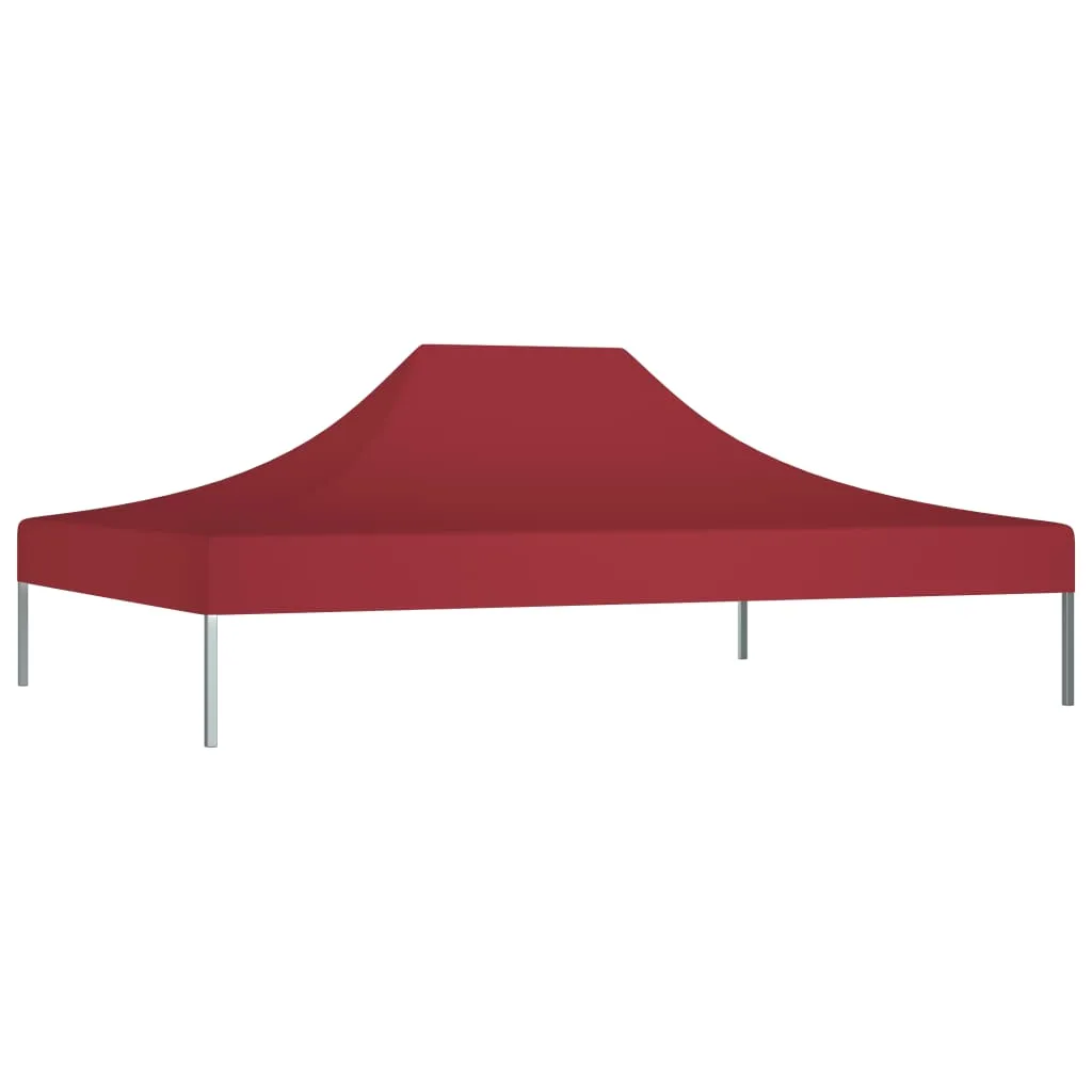 Party Tent Roof 4x3 m Burgundy 270 g/m²