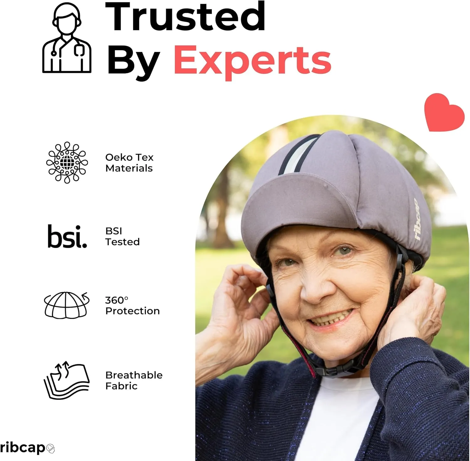 Ribcap Hardy Medical Grade Protective Helmet | Platin | Soft Helmet for Epilepsy | Protective Helmet for Seizures | Fashionable and No Stigma