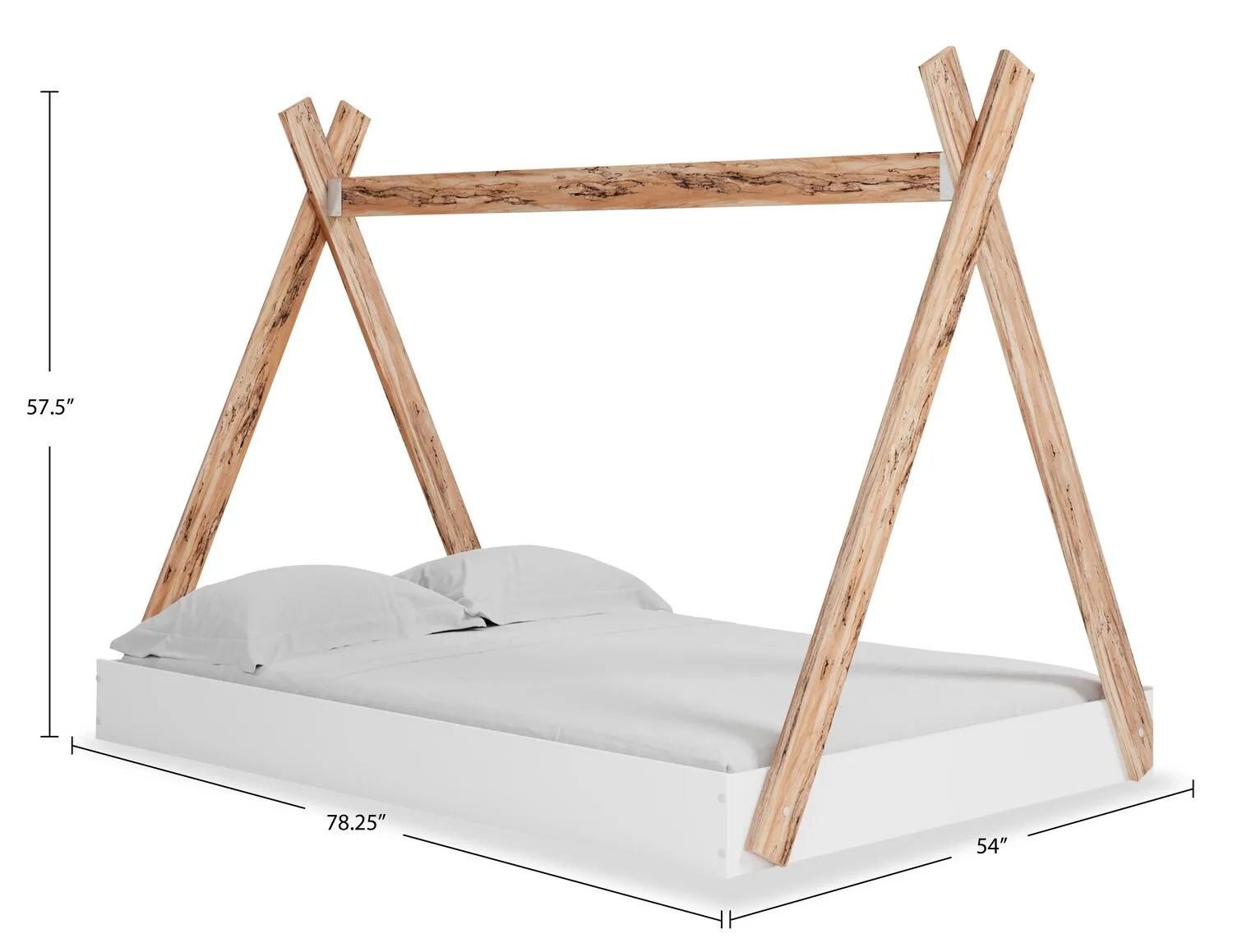 Ridge Full Tent Bed - White