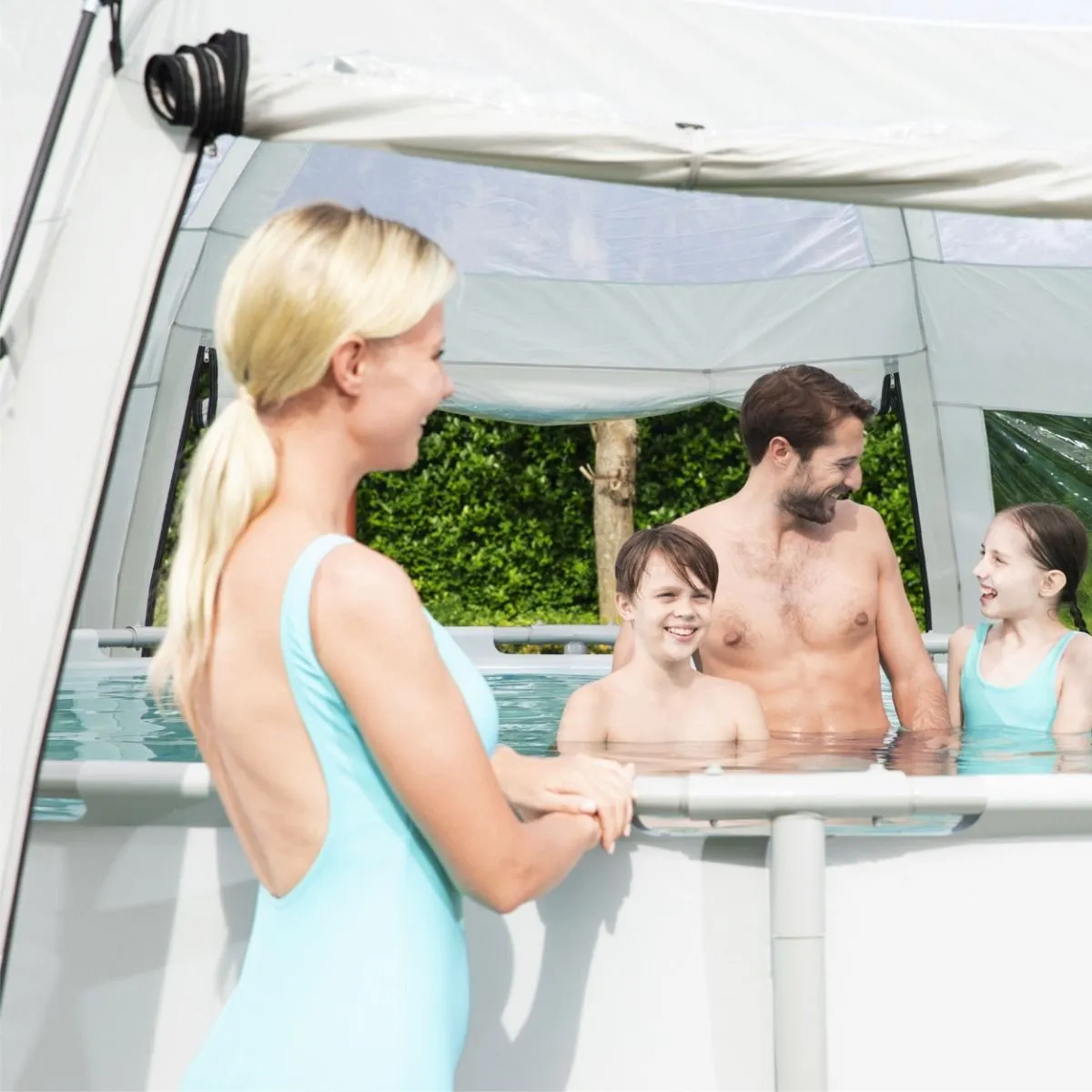 Round Pool Dome, Shelter For Swimming Pool And Hot Tub Spas