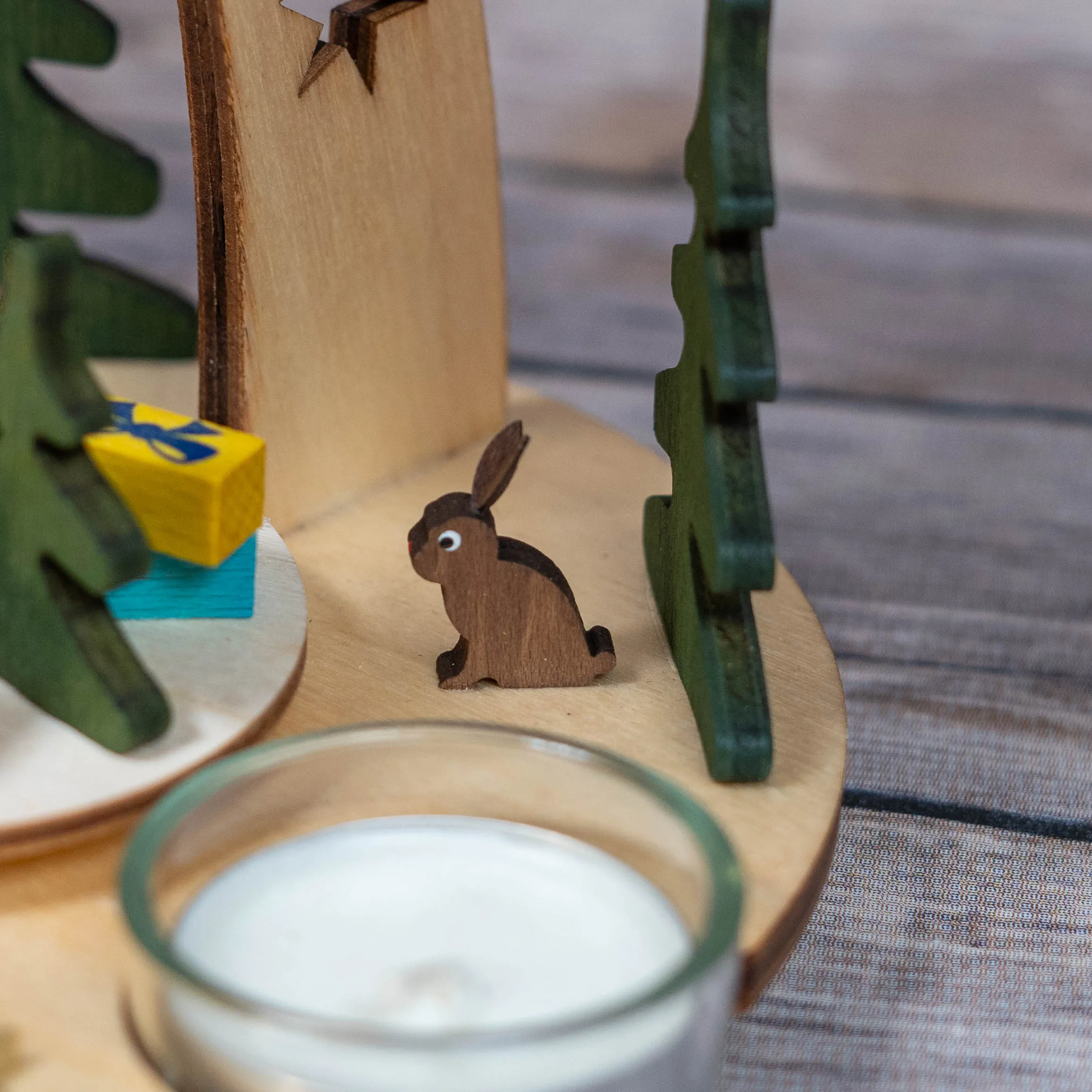 Santa Tea Light Pyramid