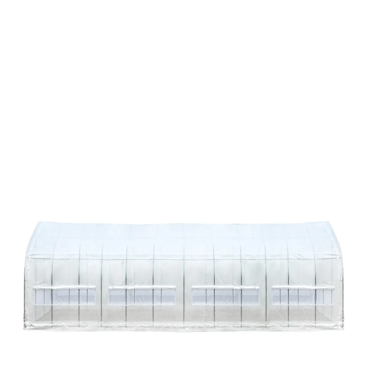 TMG Industrial 20’ x 60’ Tunnel Greenhouse Grow Tent w/12 Mil Ripstop Leno Mesh Cover, Cold Frame, Roll-up Windows, Peak Ceiling Roof, TMG-GH2060