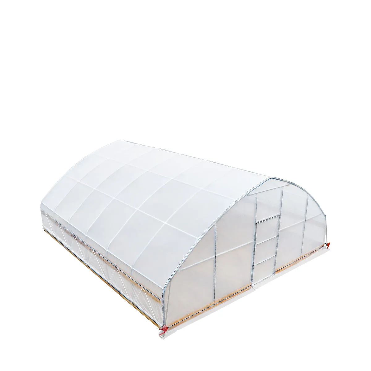 TMG Industrial 25’ x 25’ Tunnel Greenhouse Grow Tent w/6 Mil Clear EVA Plastic Film, Cold Frame, Hand Crank Roll-Up Sides, Peak Ceiling Roof, TMG-GH2525