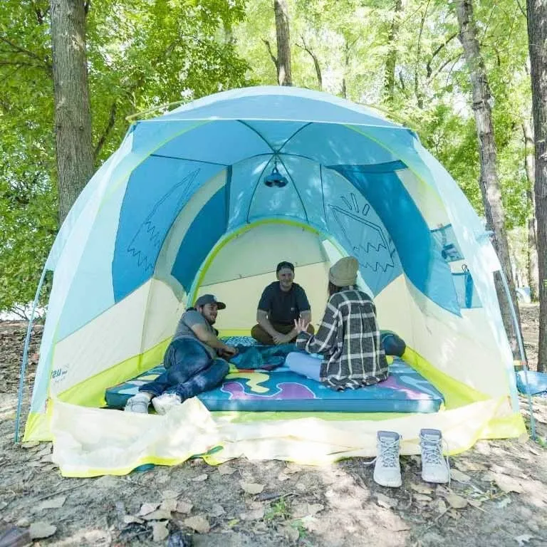 ust House Party 6 Person Tent - Single Wall Construction With Extra-Large Front and Rear Doors