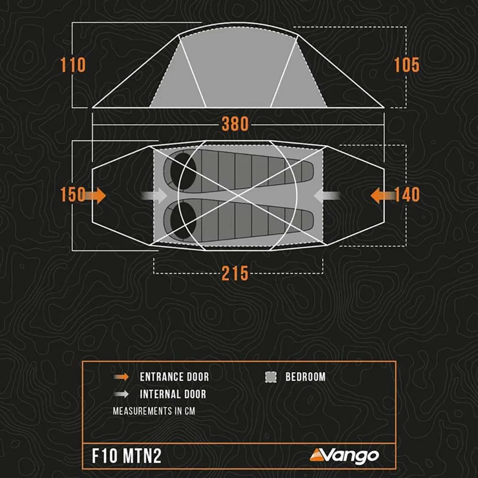 Vango F10 MTN 2 Tent - Alpine Green